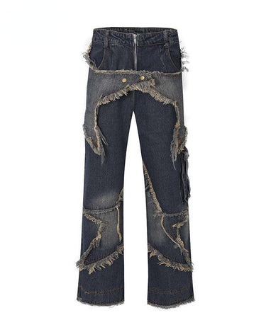 Tung Sung Starry Patchwork Denim Jeans - Tung Sung