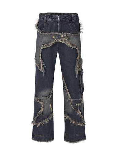 Tung Sung Starry Patchwork Denim Jeans - Tung Sung