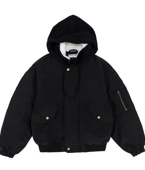 Tung Sung Rugged Hooded Workwear Coat with Multi-Pockets & Thickened Design - Tung Sung