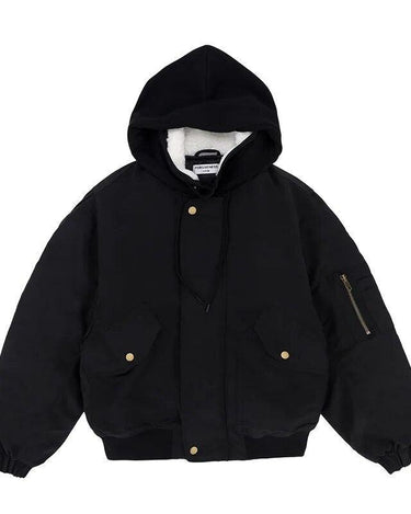 Tung Sung Rugged Hooded Workwear Coat with Multi-Pockets & Thickened Design - Tung Sung