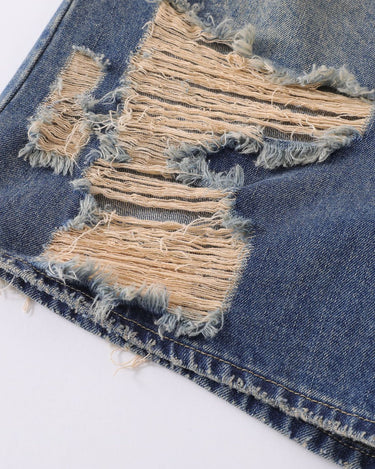 Tung Sung Distressed Ripped Jorts - Tung Sung