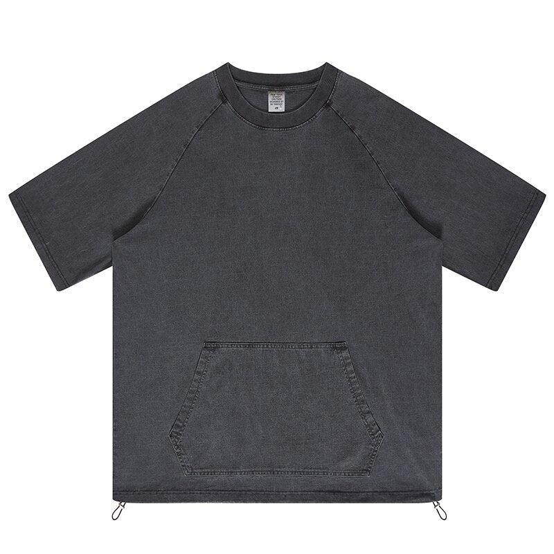 Drawstring Large Pocket T-shirt 7 Colour S1741 - UncleDon JM