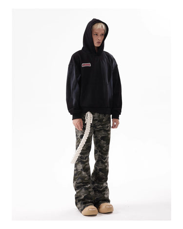 Tung Sung Gradient-Dyed Embroidery Cropped Hoodies - Tung Sung