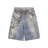 Tung Sung Chain Pattern Denim Jorts - Tung Sung