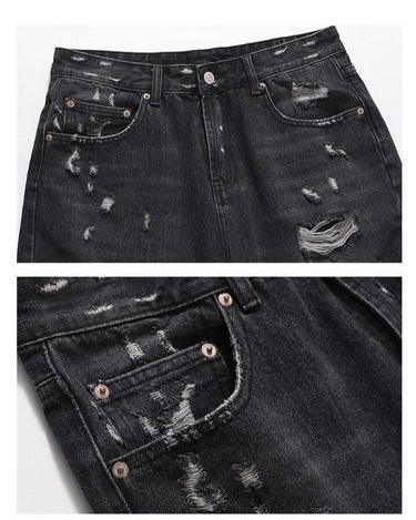 Tung Sung Black Cat Whisker & Distressed Jorts - Tung Sung