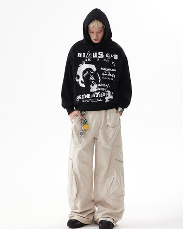 Tung Sung Retro Slogan Statement Cropped Hoodies - Tung Sung