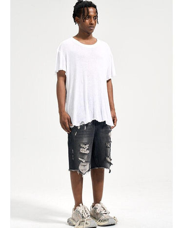 Tung Sung Black Cat Whisker & Distressed Jorts - Tung Sung