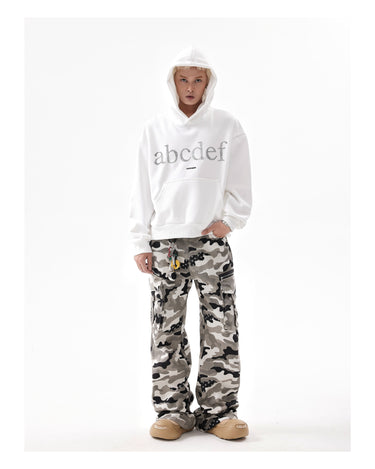 Tung Sung Vintage Embroidered Letters - Simple & Versatile Casual Short Hoodies - Tung Sung