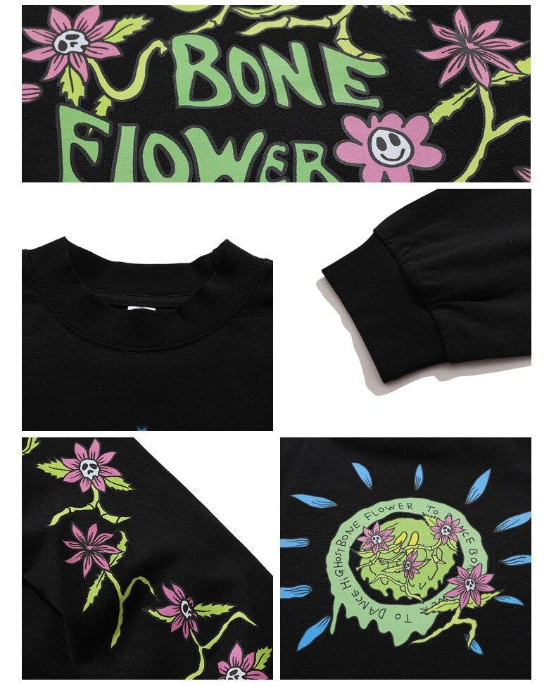 Floral Printed Long Sleeved T-shirt VQ0240 - UncleDon JM
