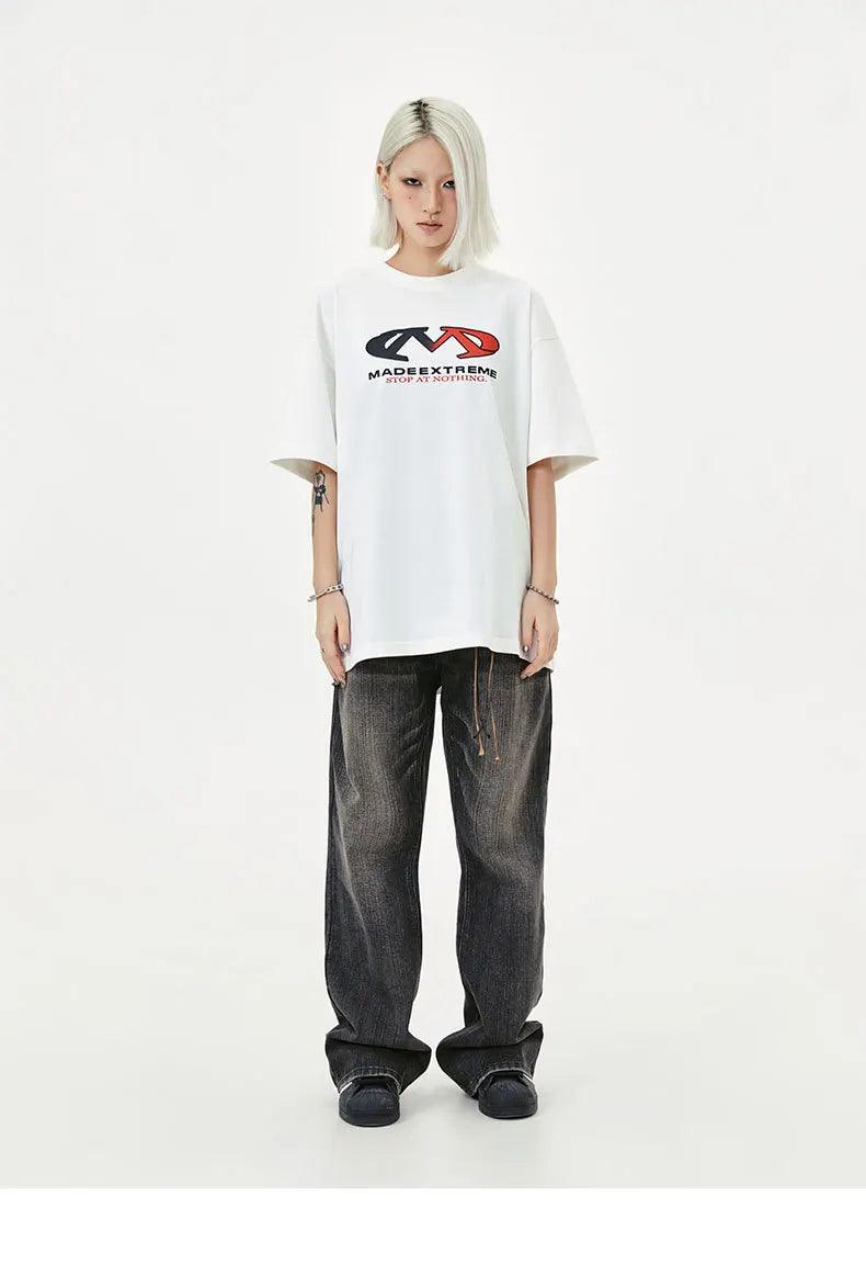 Foam Letter Print T-shirt YX005 - UncleDon JM