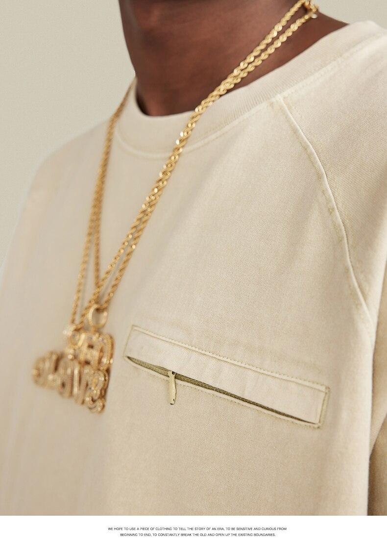 Front Zipper Half Sleeves T-shirt S1733 - UncleDon JM