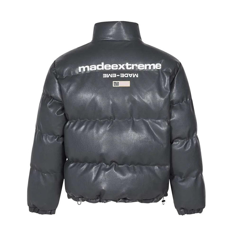 Leather Puffer Jacket 230808 - UncleDon JM