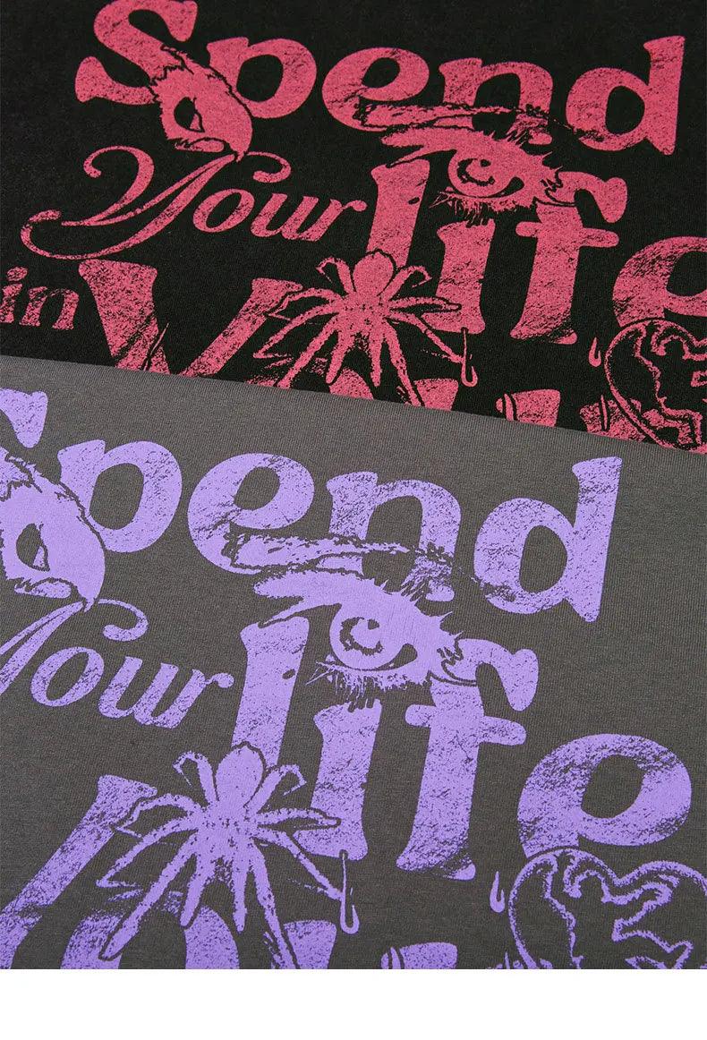 MADE EXTREME West Coast Floral Script Washed T-shirt 24064 - UncleDon JM