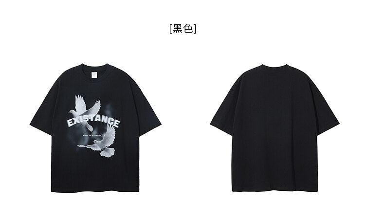 Peace Pigeon Print T Shirt 5237 - UncleDon JM