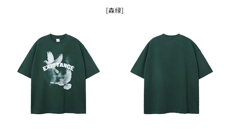 Peace Pigeon Print T Shirt 5237 - UncleDon JM