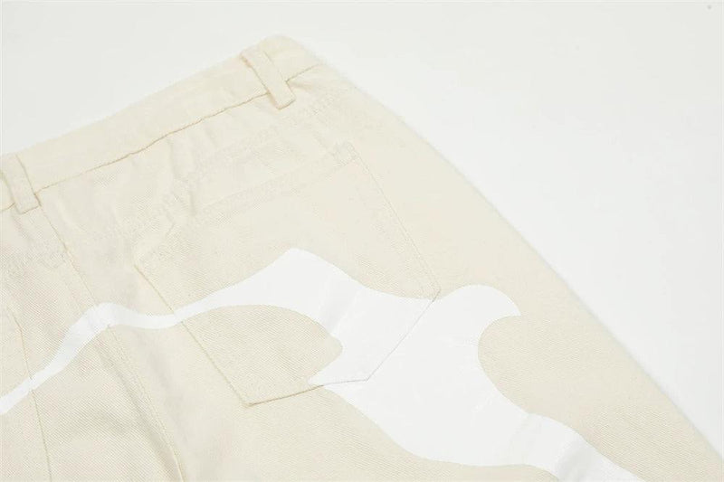 Personalized Print Straight Jeans K8052 - UncleDon JM