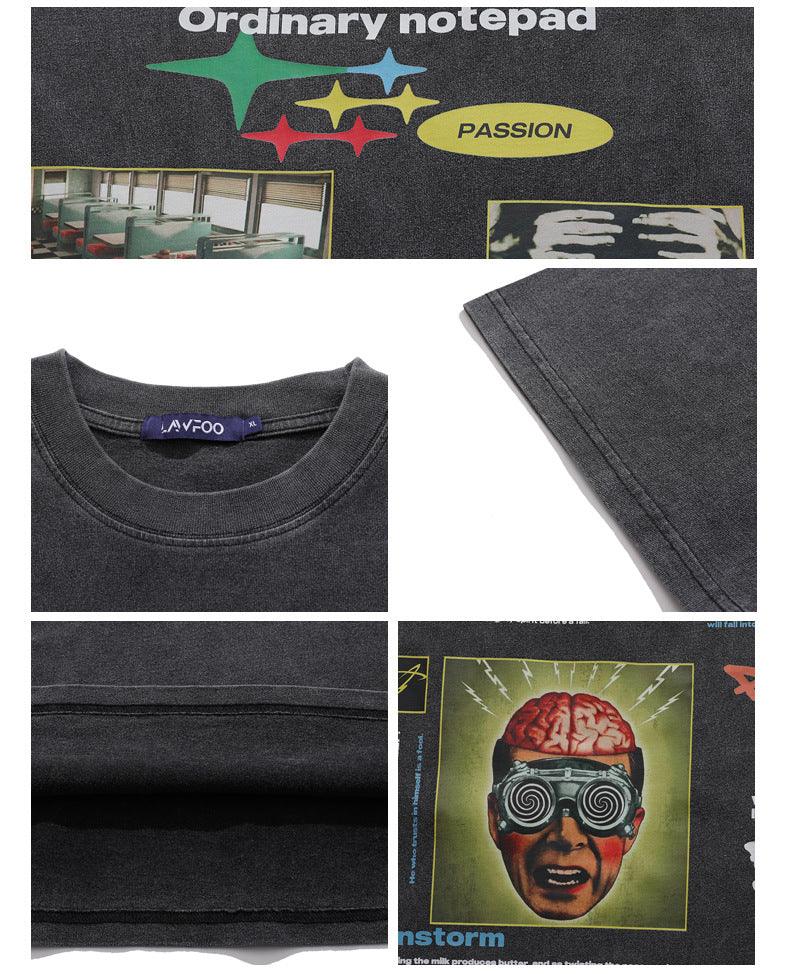 Wash Vintage Graphic T-shirt VQ0262 - UncleDon JM