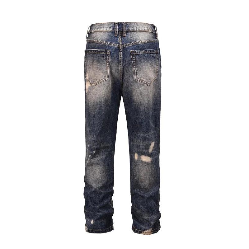 Washed Distressed Whiskers Ripped Jeans Q115 - UncleDon JM