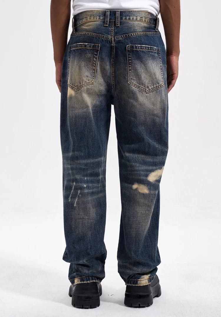 Washed Distressed Whiskers Ripped Jeans Q115 - UncleDon JM