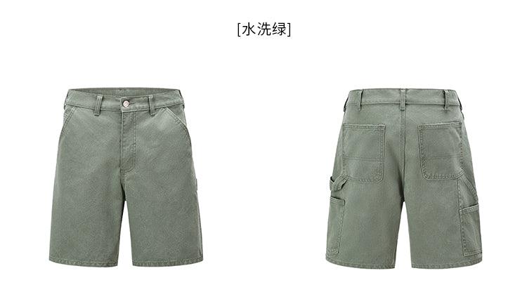 Washed Green Cargo Shorts N062 - UncleDon JM