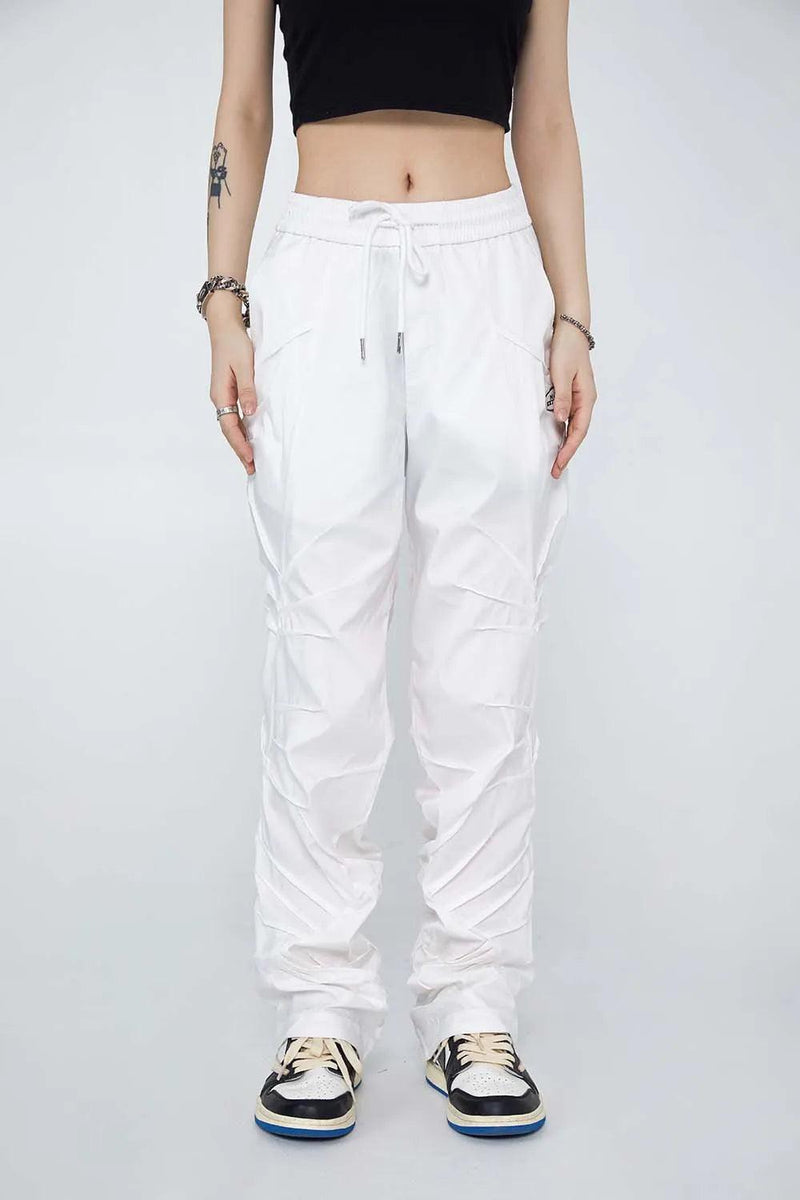 White Wrinkles Lightweight Pants CH22 - UncleDon JM
