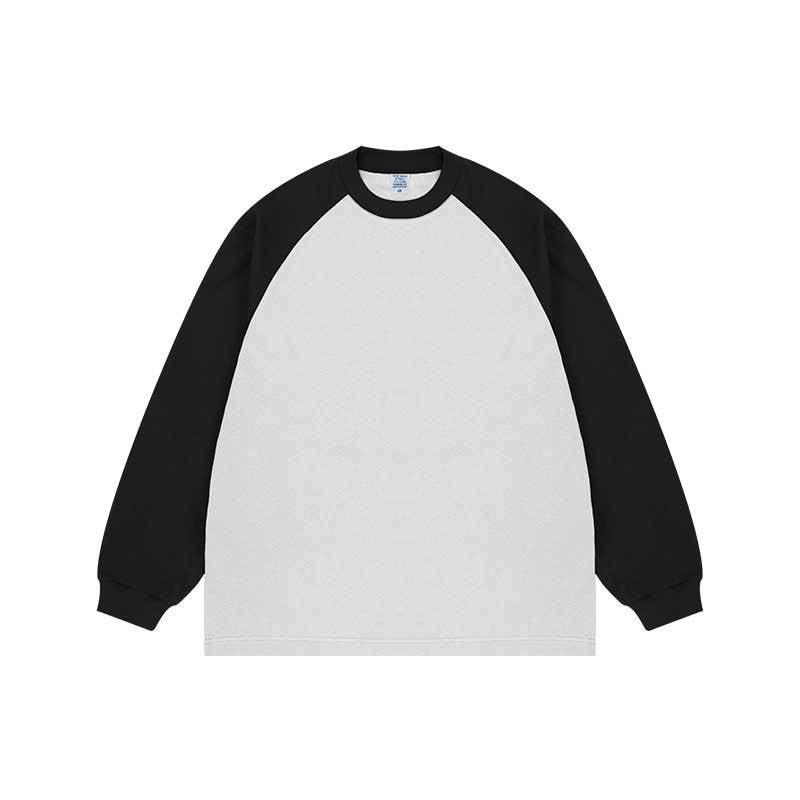 265g Heavy Color Block Raglan Sleeves Long Sleeve T-shirt 1018W22 - UncleDon JM