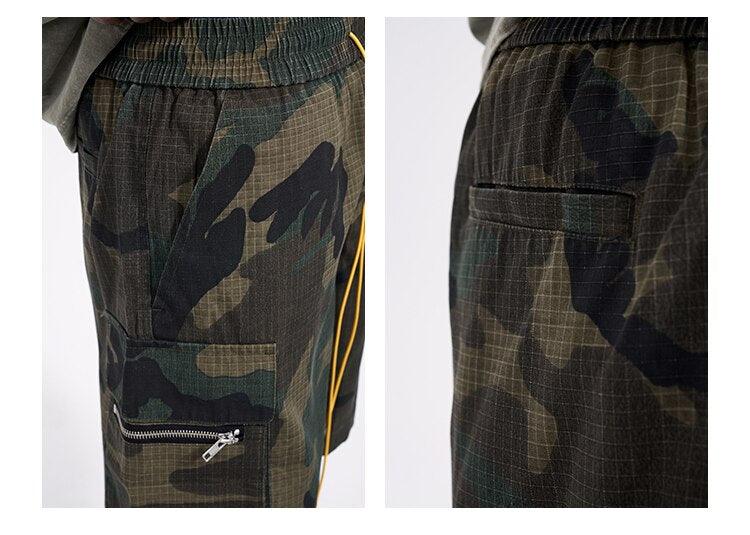 Camouflage Drawstring Versatile Cargo Shorts H215 - UncleDon JM