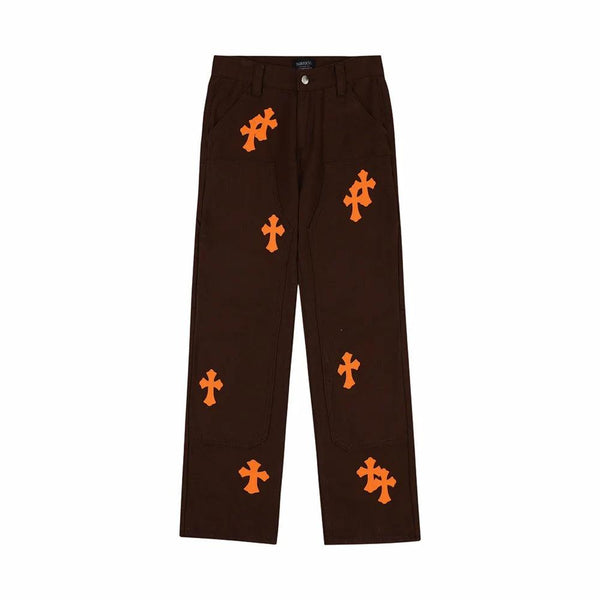 Cross Skinned Embroidered Jeans 85647 - UncleDon JM