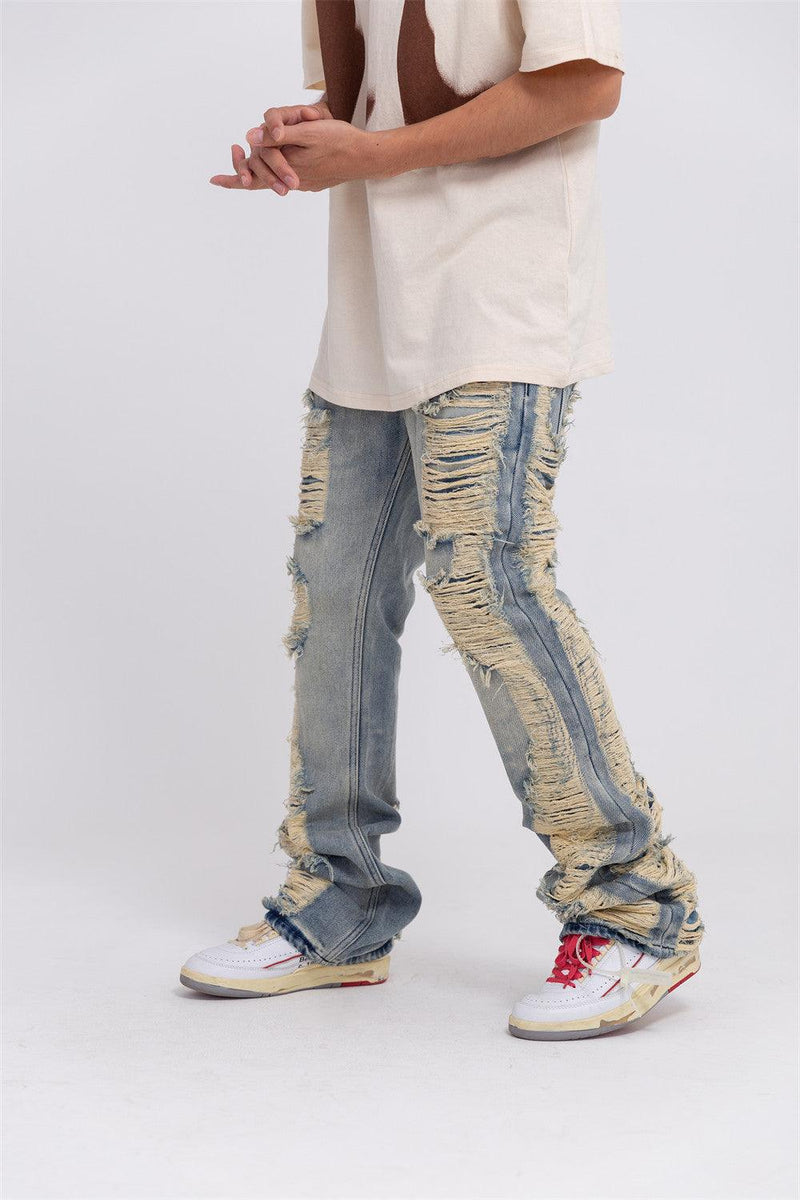 Distressed Ripped Jeans AC55 - UncleDon JM