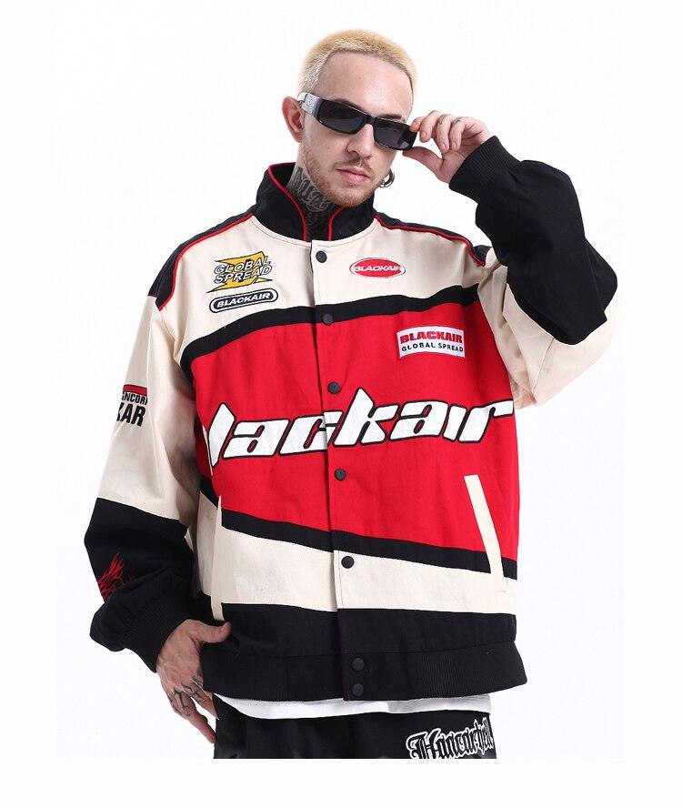 Embroidery Standard-thickness Racing Motosports Jacket L319 - UncleDon JM