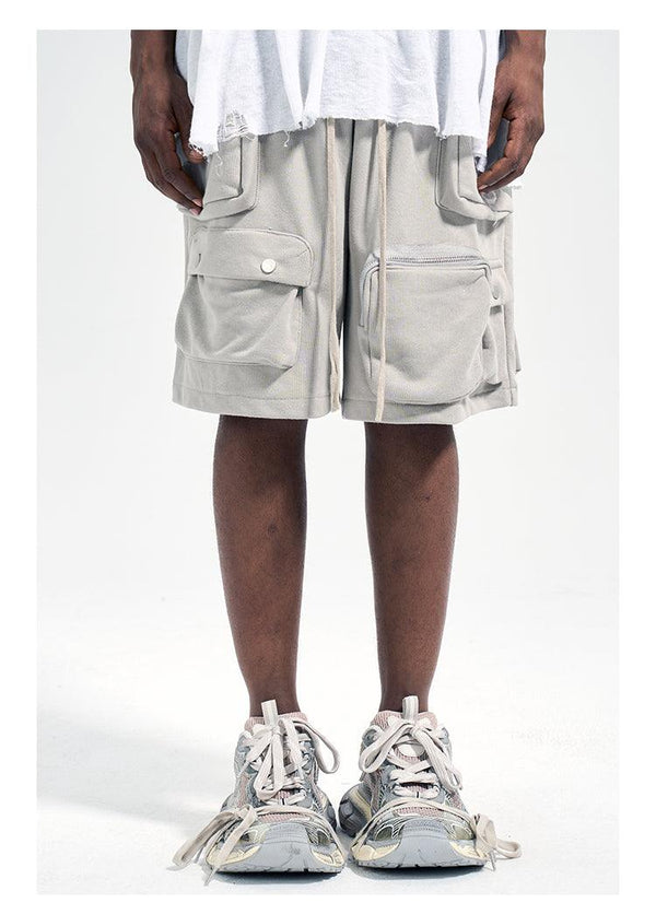 Grey Multi-pocket Shorts 8324 - UncleDon JM