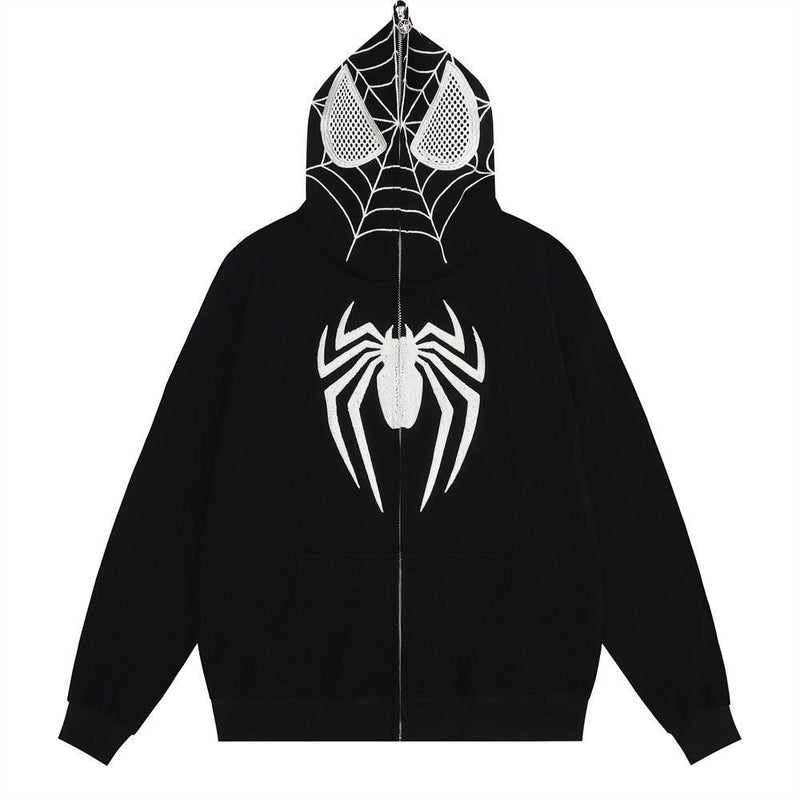Masked Spider Zip Up Hoodie C8140 - UncleDon JM