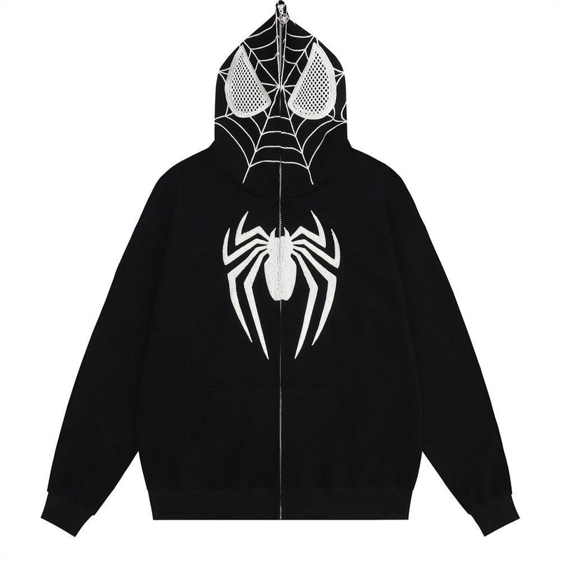 Masked Spider Zip Up Hoodie C8140 - UncleDon JM