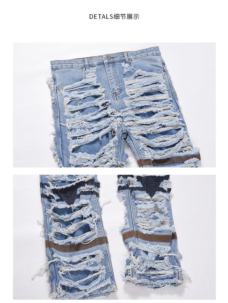 Men Distressed Skinny Jeans Q065 - UncleDon JM