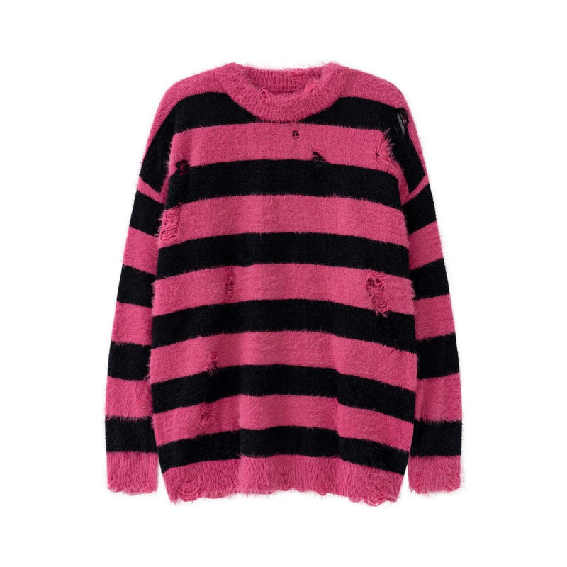 Plush Striped Sweater 7060 - UncleDon JM
