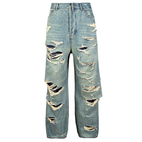 Ripped Wide Leg Baggy Jeans TJ006 - UncleDon JM