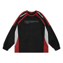 Spliced Contrasting Raglan Suede Sweatshirt A250Q23 - UncleDon JM
