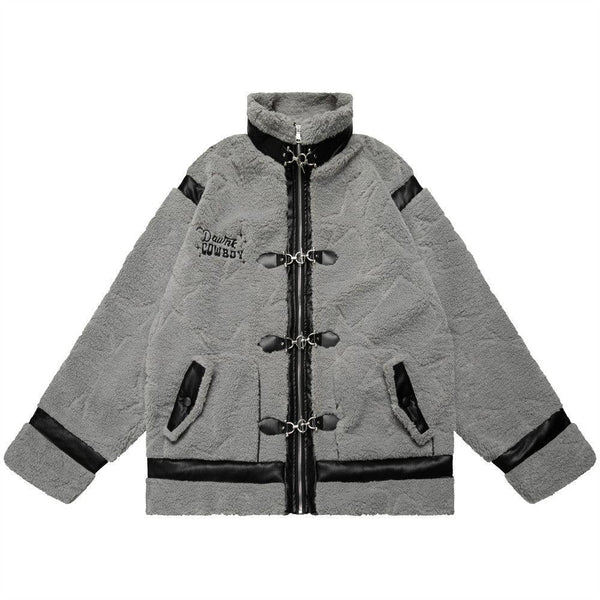 Stand Collar Sherpa Coat DKZ026D - UncleDon JM