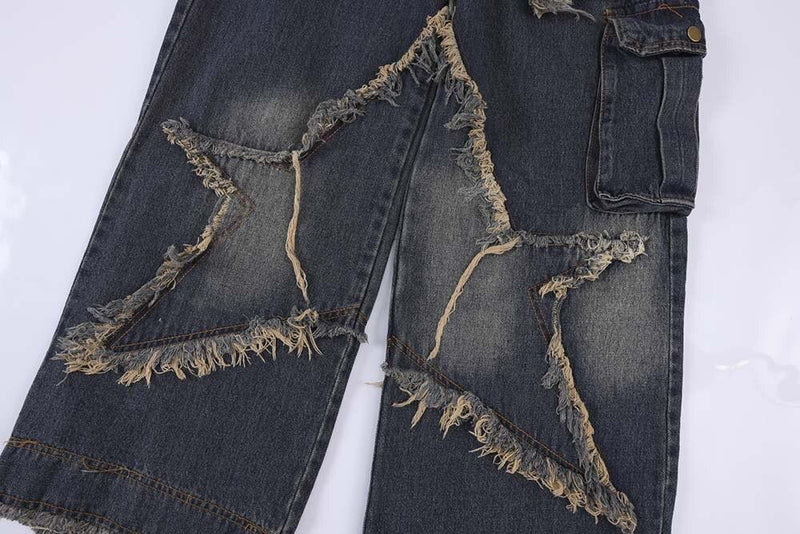 Star Patchwork Jeans 6521 - UncleDon JM