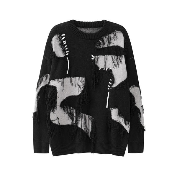 Tassel Patchwork Sweater 7059 - UncleDon JM