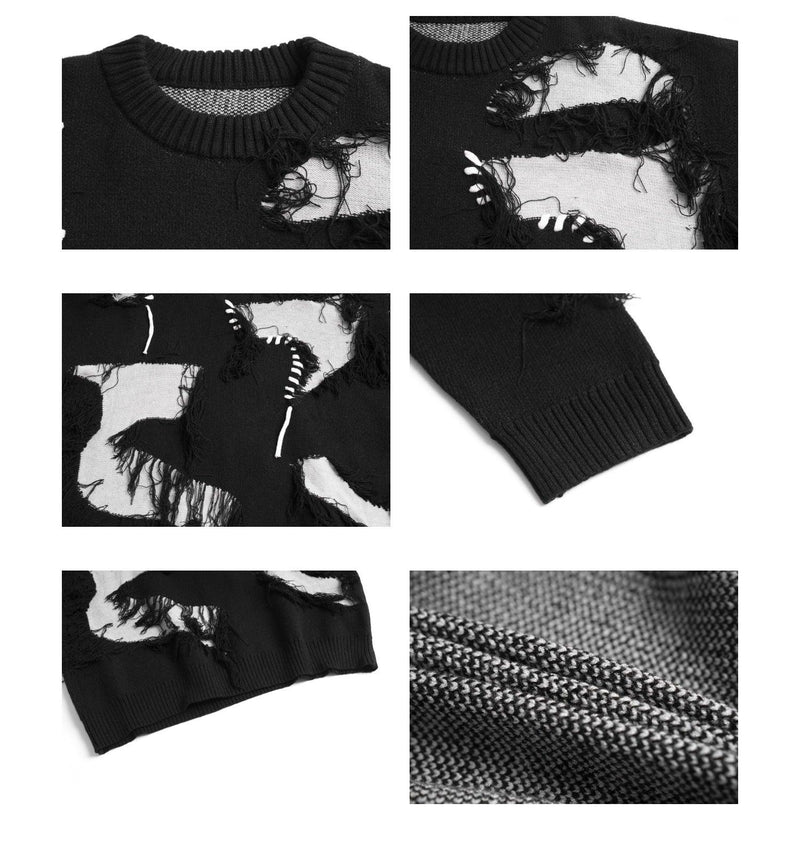 Tassel Patchwork Sweater 7059 - UncleDon JM