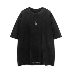 Text $ Embroidery T-shirt A674 - UncleDon JM